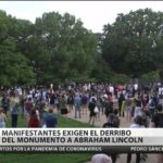 Estados Unidos. Manifestantes exigen el derribo de un monumento a Abraham Lincoln en Washington por ser «racista»