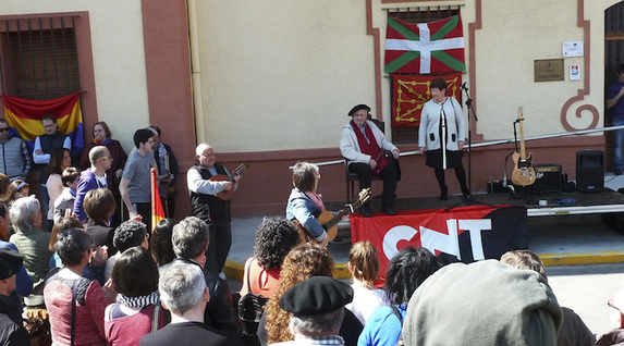 Otro momento del homenaje en Castejón. (Iñigo URIZ/FOKU)