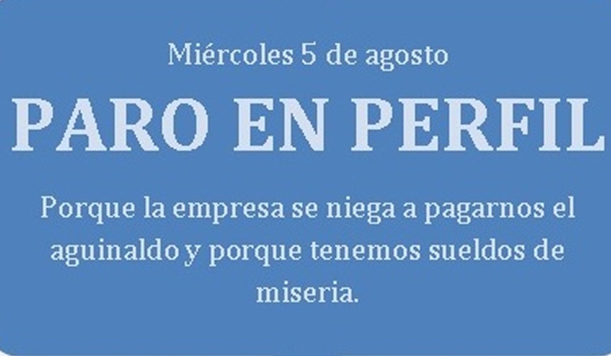 Paro en diario Perfil: la empresa quiere pagar el aguinaldo de julio en enero
