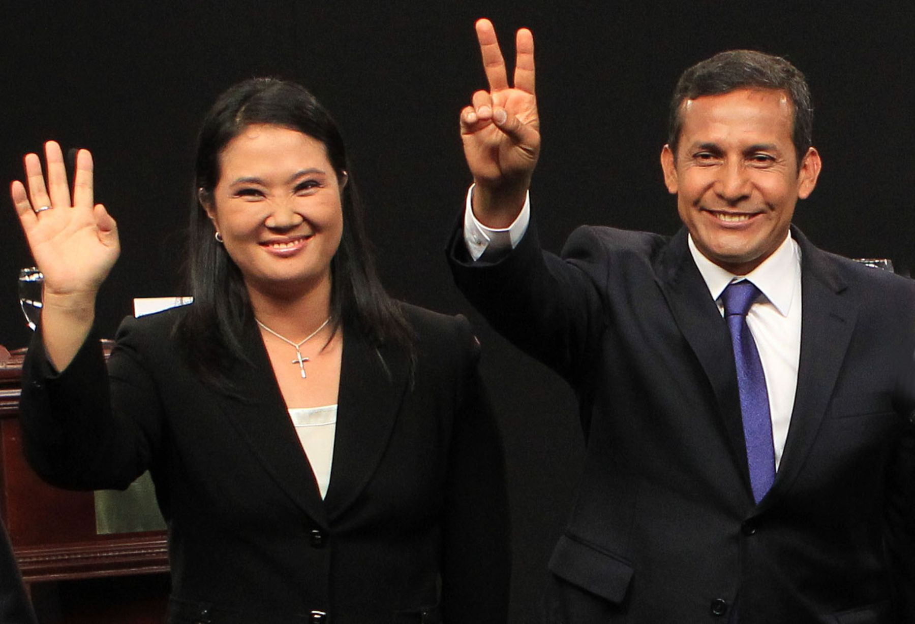 Fotograf&iacute;a de Ollanta Humala y Keiko Fujimori