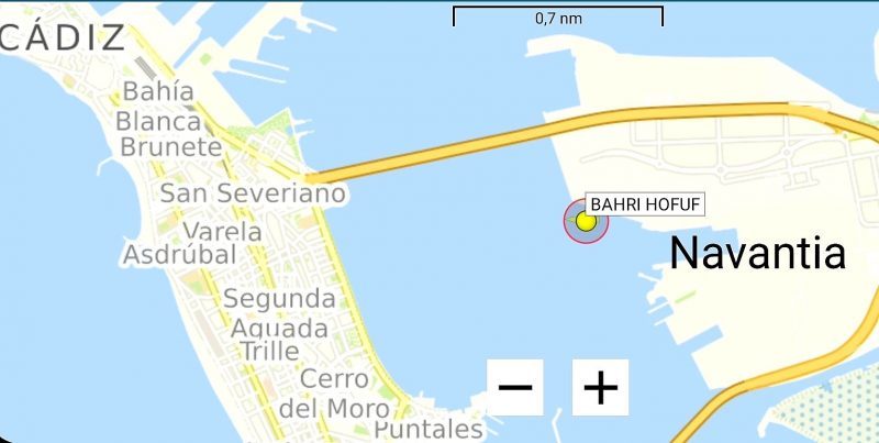 Cádiz: Barco saudí llega al puerto para cargar armamento