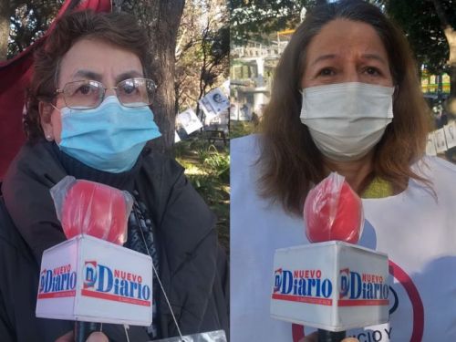 Nenina Lezcano y Cristina Cobos, familiares de las v&iacute;ctima de Palomitas y referentes de la  la Mesa de Derechos Humanos de Salta.