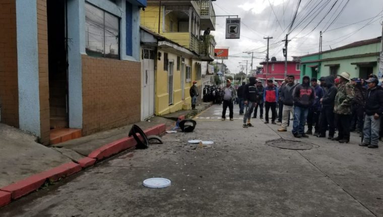 Sede de Gobernaci&oacute;n Departamental de San Marcos, que sufri&oacute; da&ntilde;os durante una protesta. (Foto Prensa Libre: Cristian Cass)