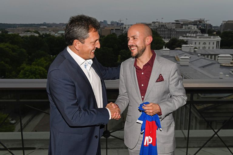 Massa junto a Juan Gonz&aacute;lez, en su reciente visita a Estados Unidos.