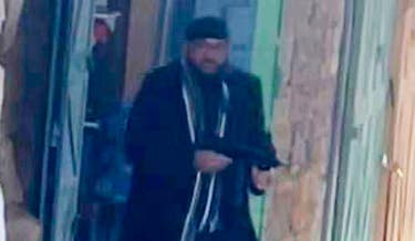 Fadi Abu Shehadam, during the attack in Jerusalem's Old City on Sunday.