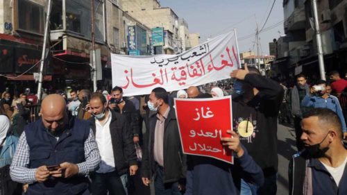 Jordania. Manifestación masiva contra el acuerdo agua por energía con Israel