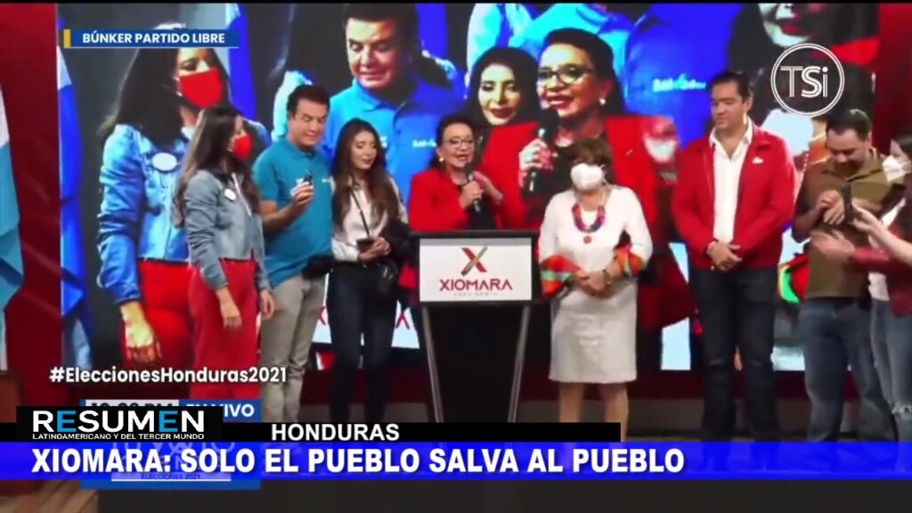 Televisión. Victoria en Honduras de Xiomara Castro y solidaridad con Palestina